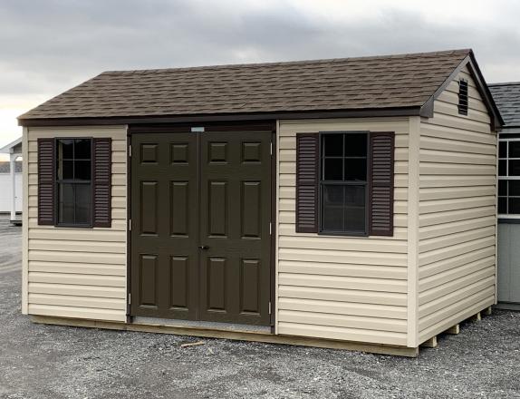 10x14 Peak A Frame Storage Shed with vinyl siding for sale at Pine Creek Structures of Elizabethville/Berrysburg