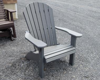 Adirondack Chair in Dark Grey Poly Lumber