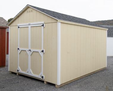 10x12 Economy Style Peak Storage Shed built at Pine Creek Structures of Spring Glen