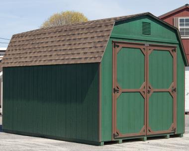 10x14 Highwall Barn Storage Shed with XL Doors From Pine Creek Structures