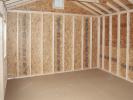 12x16 Peak Style Storage Shed Interior