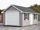 12x20 Cape Cod Style One-Car Prefab Garage with Grey Vinyl Siding