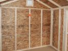 8x10 Madison Series Peak Storage Shed Interior with upgraded flooring