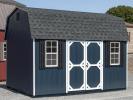 10x14 Dutch Barn Style Storage Shed with Midnight Blue LP Smart Siding